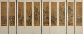 Mount Geumgang, Jo Seokjin (artist name: Sorim) (Korean, 1853–1920), Ten-panel folding screen; ink and light color on paper, Korea