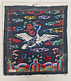 Civil-Official Hyungbae (Rank Badge), Silk embroidery on silk damask, Korea