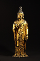 Amitabha triad, Gilt bronze, Korea