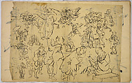 Pictures of Human Figures, Unidentified artist, Ink on paper, Japan