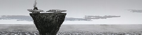 New Classic of Mountains and Seas I, Qiu Anxiong (Chinese, born 1972), Three-channel animated video with sound; 30 min., China