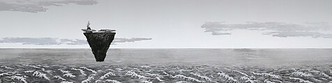 New Classic of Mountains and Seas I, Qiu Anxiong (Chinese, born 1972), Three-channel animated video with sound; 30 min., China