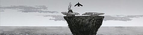 New Classic of Mountains and Seas I, Qiu Anxiong (Chinese, born 1972), Three-channel animated video with sound; 30 min., China