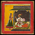 Raga Madhava: A Prince and a Woman Meeting
, Opaque watercolor on paper, India, Basohli or Nurpur