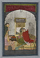 A Woman in an Interior, Opaque watercolor with gold and silver on paper, India, Himachal Pradesh, Kangra