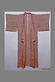 Summer Kimono, Ramie plain-weave crepe with geometric warp and weft kasuri (ikat) patterning, Japan
