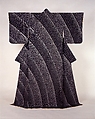 Kimono with Flowing Water Design, Moriguchi Kunihiko  Japanese, born 1941, Paste-resist dyed (yūzen) silk, Japan