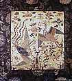 Square with Phoenixes, Silk and metallic-thread embroidery on plain-weave silk, China