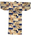 Boy’s Kimono with Streamline Train, Plain-weave wool muslin with printing, Japan