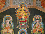 Mandala of the Sannō Shrine Deities, Hanging scroll; ink, and gold on silk, Japan