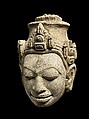 Head of a Male Divinity, Stucco, Central Thailand