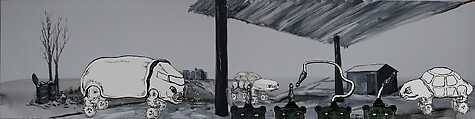 New Classic of Mountains and Seas I, Qiu Anxiong (Chinese, born 1972), Three-channel animated video with sound; 30 min., China