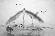 In the Sky, Qiu Anxiong (Chinese, born 1972), Single-channel animated video with sound; 8 min. 17 sec., China