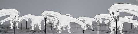 New Classic of Mountains and Seas I, Qiu Anxiong (Chinese, born 1972), Three-channel animated video with sound; 30 min., China