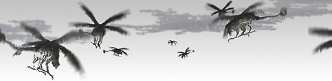New Classic of Mountains and Seas I, Qiu Anxiong (Chinese, born 1972), Three-channel animated video with sound; 30 min., China