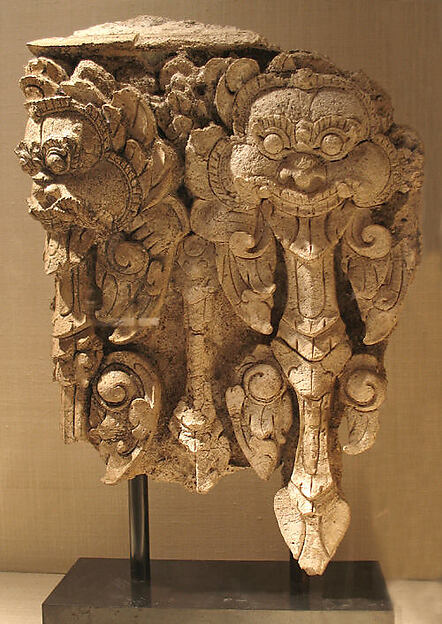 Architectural Panel with Two Kala Heads, 11th century