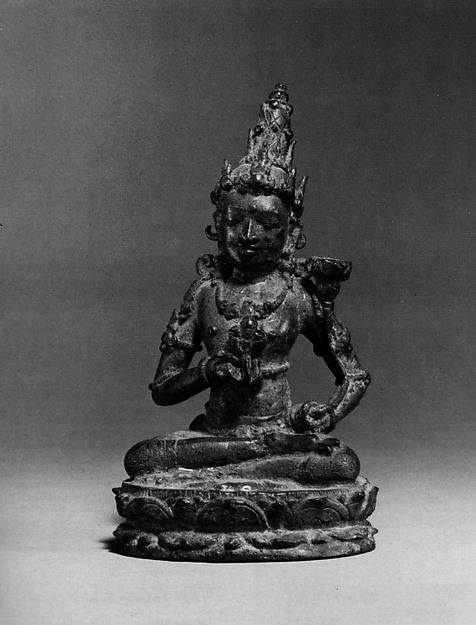Seated Deity Holding a Double Vajra, last quarter of the 10th–first half of the 11th century