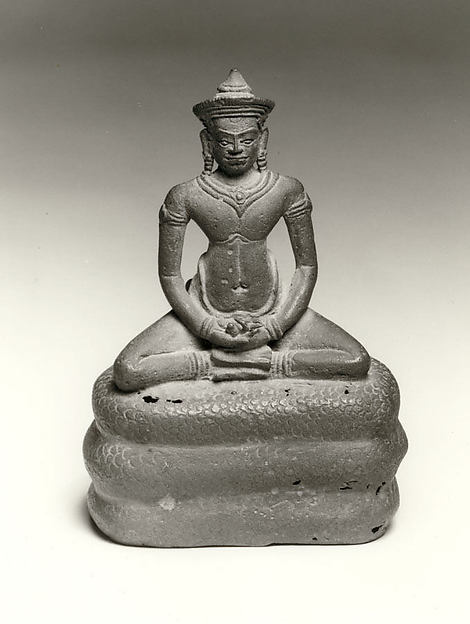 Buddha Seated on the Coils of a Naga