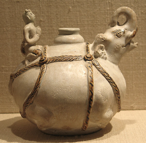 Vessel in the form of an Elephant with Rider by an unrecorded maker, The Metropolitan Museum of Art