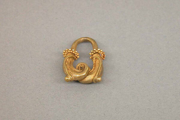 Ear Ornament with Granulate Design and Foliate Motif by an unrecorded maker, The Metropolitan Museum of Art