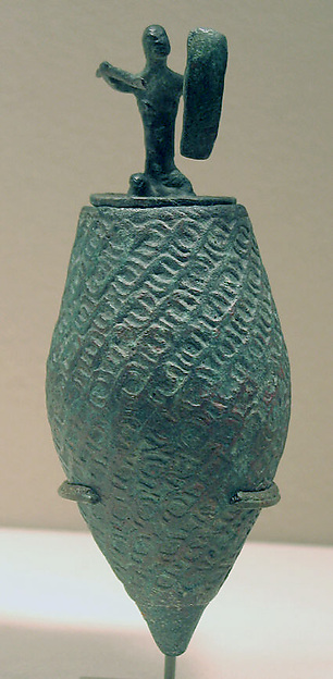 Lime Container Topped by a Warrior