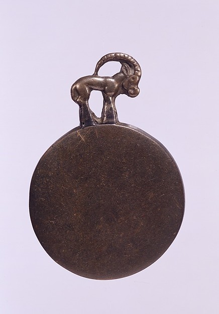 Mirror with Ibex by an unrecorded maker, The Metropolitan Museum of Art
