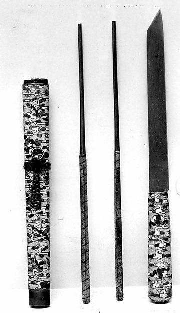 Knife with Holder and Two Chopsticks by an unrecorded maker, The Metropolitan Museum of Art