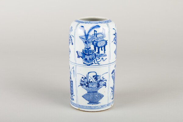 Vase with scholar objects