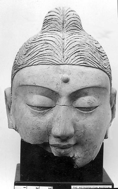 Head of a Bodhisattva by an unrecorded maker, The Metropolitan Museum of Art
