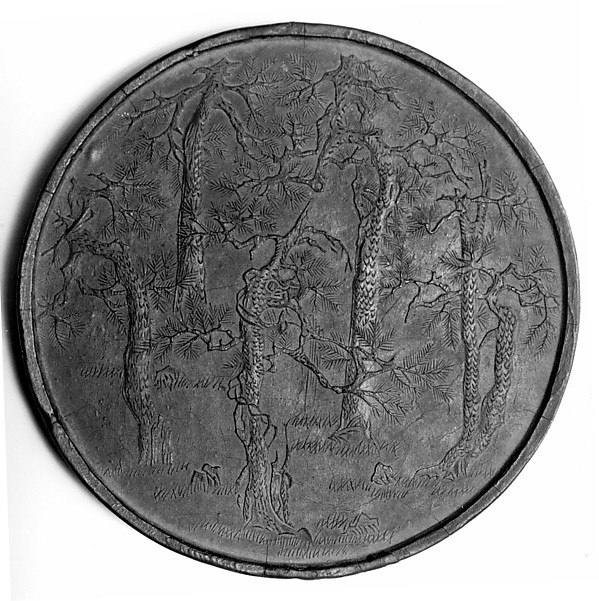 Ink Tablet Decorated with Five Pines
