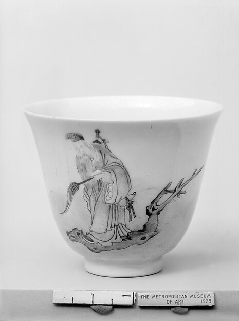 Cup with Lü Dongbin (one of the Eight Immortals) by an unrecorded maker, The Metropolitan Museum of Art