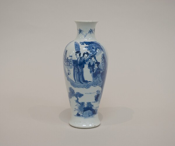 Vase with scene of Tang Emperor Minghuang visiting the moon