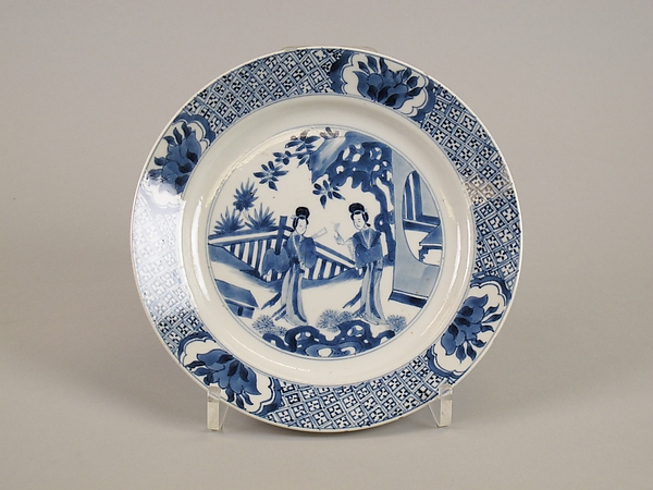 Plate with two ladies