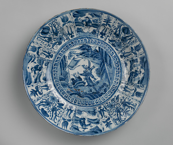 Dish with warrior