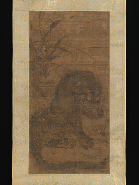 元  佚名  龍虎圖  軸|Tiger