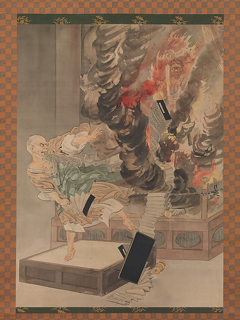 小林清親筆　頼豪阿闍梨図|The Fury of Monk Raigō