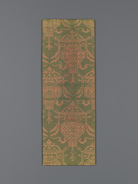 Sutra Cover with Pattern of Hanging Lanterns with Ribbons by an unrecorded maker, The Metropolitan Museum of Art