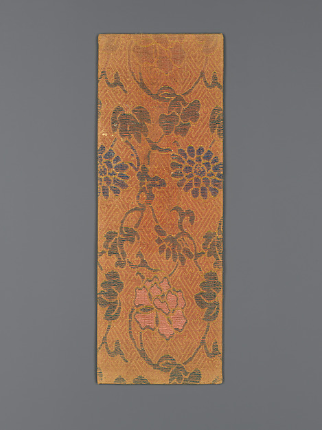 Sutra Cover with Various Flowers and Leaves with Scrolling Stems