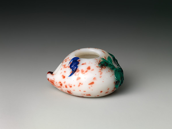 Brush washer in the shape of a peach by an unrecorded maker, The Metropolitan Museum of Art