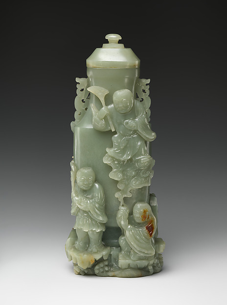 Covered vase with immortals, XVIII–XIX века