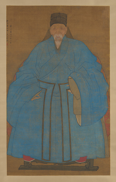 明  阮祖德  抑齋曾叔祖八十五齡壽像  軸|Portrait of the Artist's Great-Granduncle Yizhai at the Age of Eighty-Five