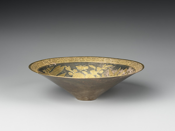 Service vessel with bamboo, plum blossoms, butterflies, and birds