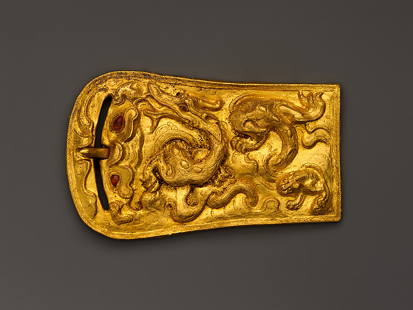 Belt Buckle with Dragon and Fantastic Creature