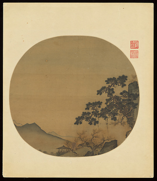 南宋  佚名  春山曛暮圖   團扇|Early spring landscape
