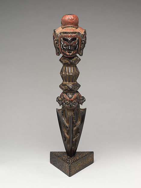 Ritual Dagger (Phurba) and Stand, late 14th–early 15th century