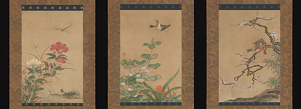 伝狩野元信筆　花鳥図|Birds and Flowers