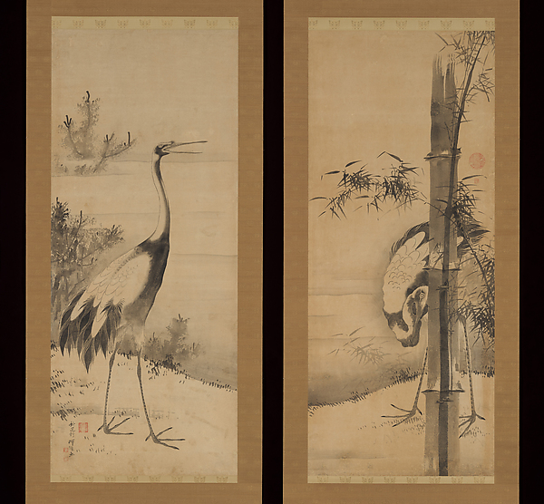 鶴図|Cranes