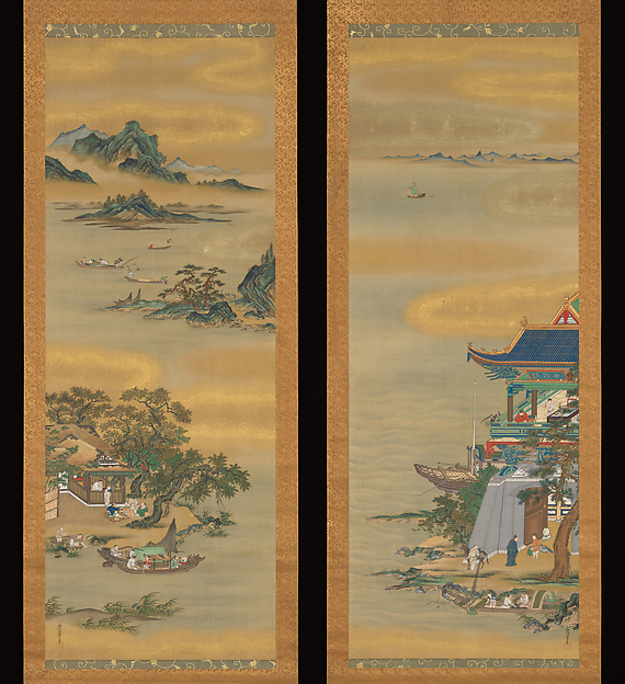 狩野伊川院栄信筆 岳陽楼図|Yueyang Pavilion