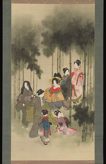 渡辺省亭筆 「七美人之図」|Seven Beauties of the Bamboo Grove 