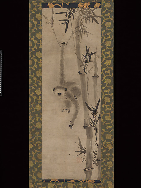 竹猿猴図 (Chikuenkō zu)|Gibbon and Bamboo